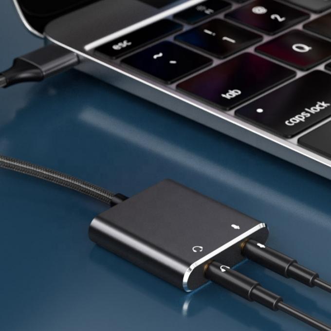 Plug and Play Audio Mic Studio Headset USB External Sound Card Adapter voor Laptop 3