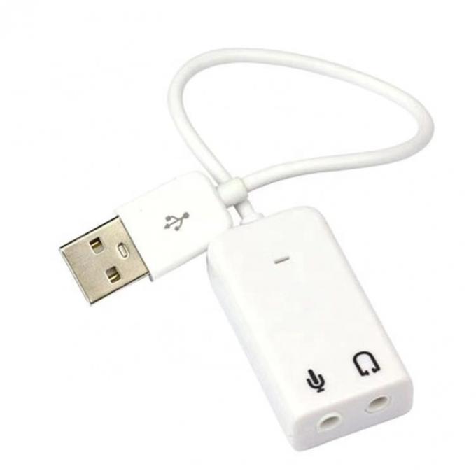Plug and Play Audio Mic Studio USB External Sound Card Adapter Kabel 1