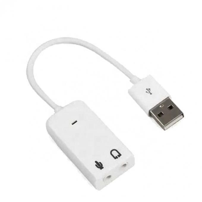 Plug and Play Audio Mic Studio USB External Sound Card Adapter Kabel 2