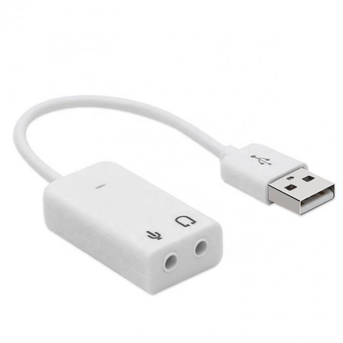 Plug and Play Audio Mic Studio USB External Sound Card Adapter Kabel 3