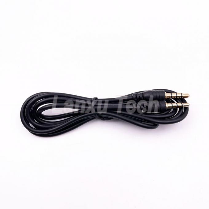 Voorraad Man tot Man 3,5 mm 4 Poles Stereo Jack Microphone Audio Extension Cable voor oortelefoon Computer luidspreker 4