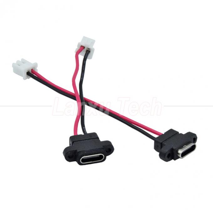 Waterdichte USB Type C Vrouwelijke stopcontact voor 2 pin 4 pin PH 2.0 XH 2.54 SH1.0 VH ZH MX-aansluitkabel 3