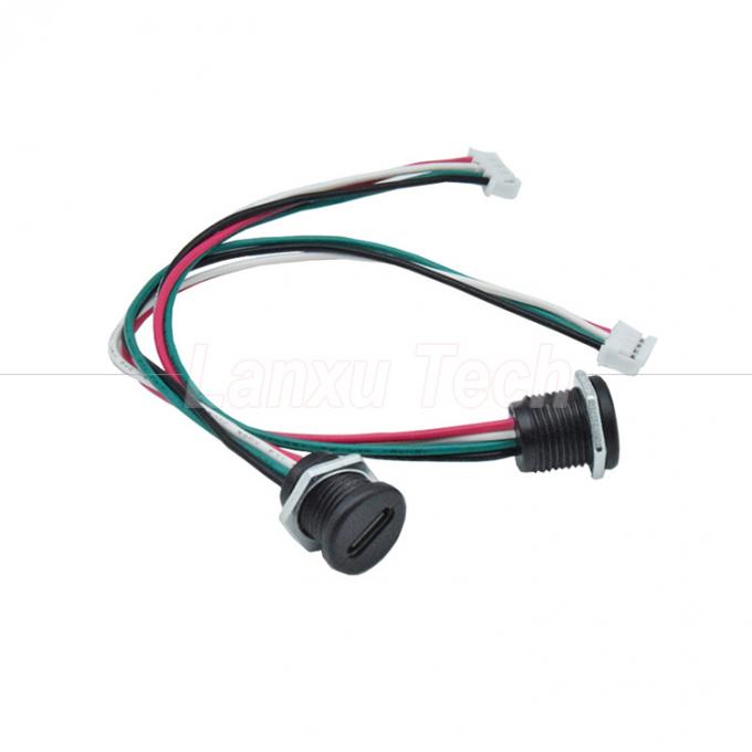 Waterdichte USB Type C Vrouwelijke stopcontact voor 2 pin 4 pin PH 2.0 XH 2.54 SH1.0 VH ZH MX-aansluitkabel 5