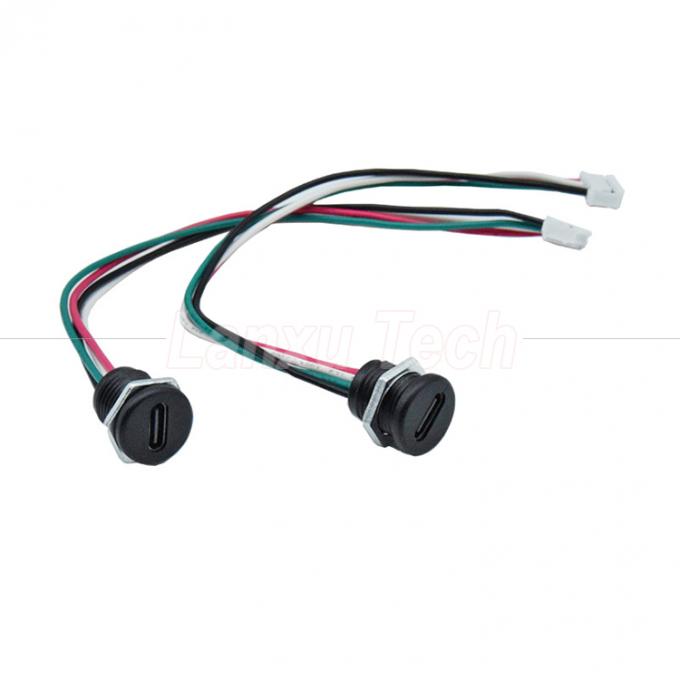 Waterdicht USB Type C Vrouwelijke stopcontact aansluiting op 4 pin PH 2.0 XH 2.54 SH1.0 VH ZH MX connector kabel 1