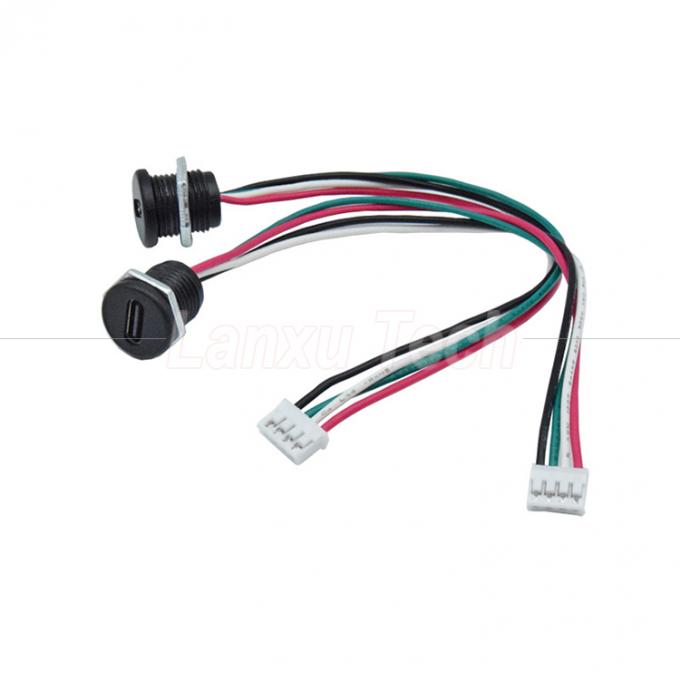 Waterdicht USB Type C Vrouwelijke stopcontact aansluiting op 4 pin PH 2.0 XH 2.54 SH1.0 VH ZH MX connector kabel 2