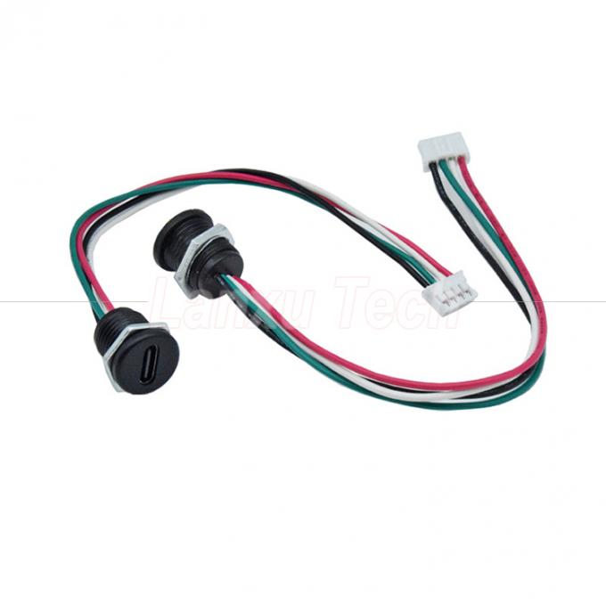Waterdicht USB Type C Vrouwelijke stopcontact aansluiting op 4 pin PH 2.0 XH 2.54 SH1.0 VH ZH MX connector kabel 4