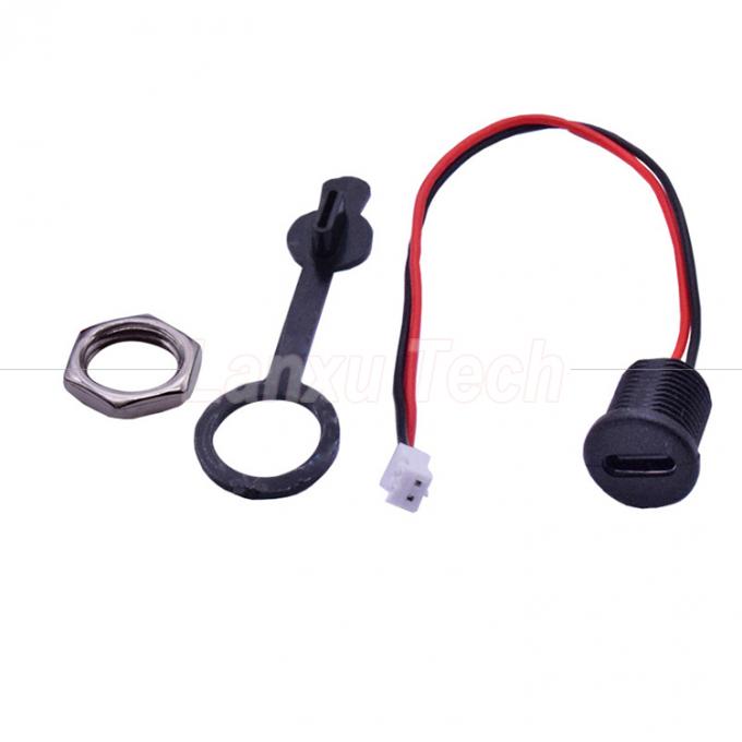 Waterdichte dop USB Type C Vrouwelijke stopcontact aansluiting voor 2 pinnen PH 2.0 XH 2.54 SH1.0 VH ZH MX connector kabel 3