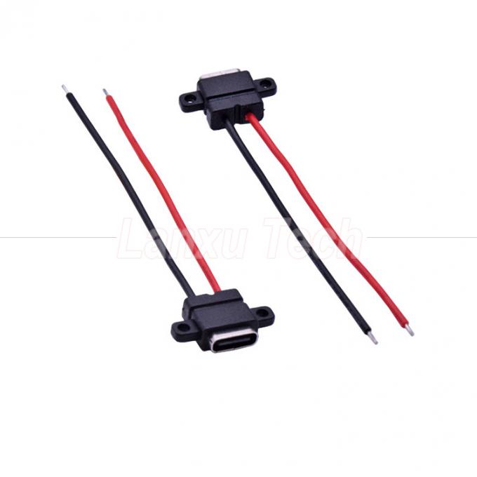 Waterdicht USB-type C-solder Vrouwelijke Jack Socket Draadkabel voor laptopprinter 1
