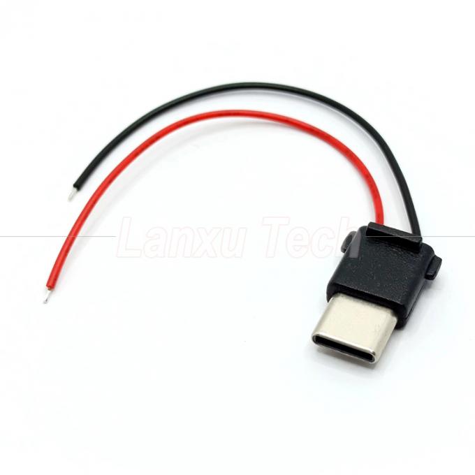 USB Type C 2 pin mannelijke stekker connector kabel voor telefoon power bank 2
