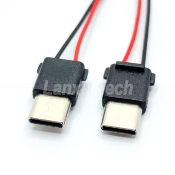 USB Type C 2 pin mannelijke stekker connector kabel voor telefoon power bank 3