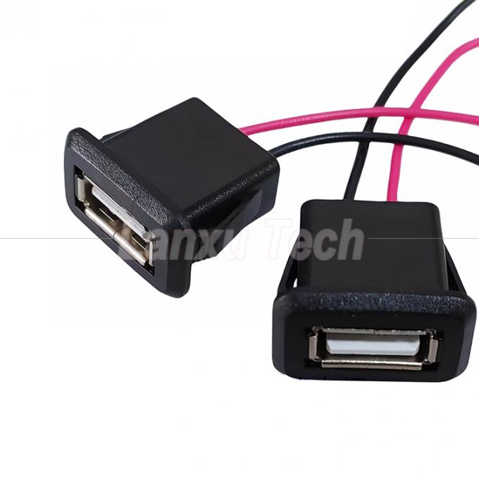 Waterdicht USB-type A Vrouwelijke stopcontact 2 pin draadkabel voor LED-lamp speelgoed 2