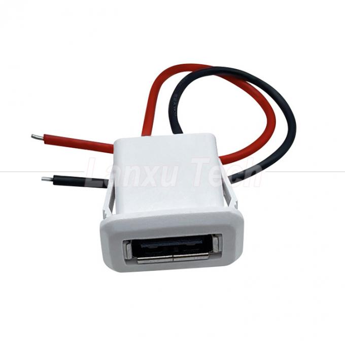 Waterdicht USB-type A Vrouwelijke stopcontact 2 pin draadkabel voor LED-lamp speelgoed 3