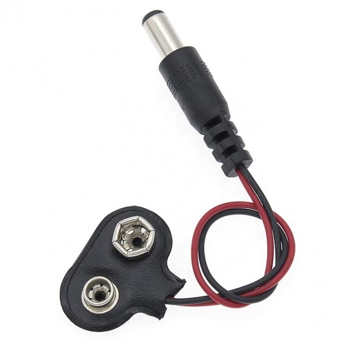 9V accu Snap Clip Connector To DC Male 5.5 2.1mm Jack Plug Power Cable voor accuhouders 2