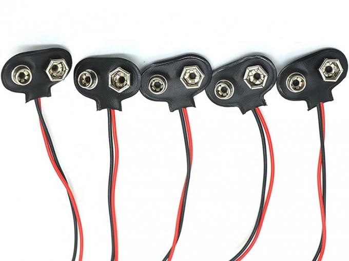 9V accu Snap Clip Connector To DC Male 5.5 2.1mm Jack Plug Power Cable voor accuhouders 3