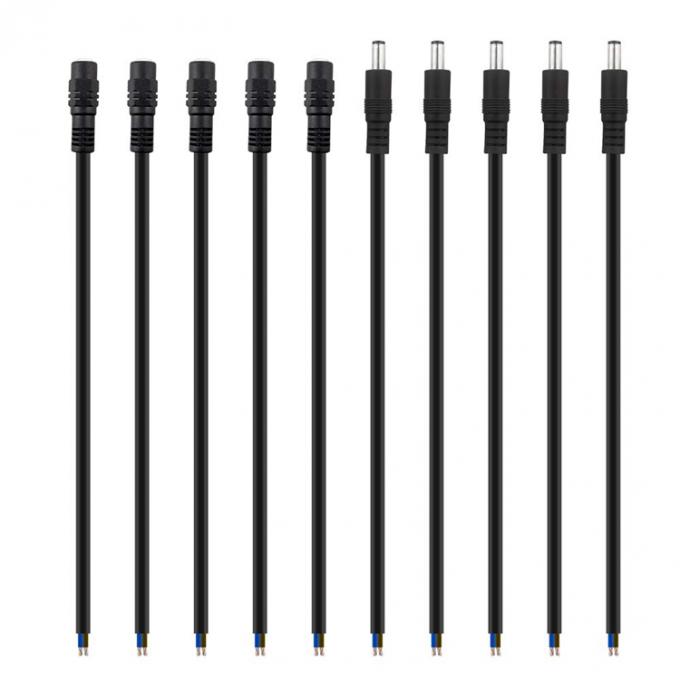 DC 2.1x5.5mm Mannelijke Vrouwelijke Socket Barrel Connector naar Open DC Pigtail Power Cable 1