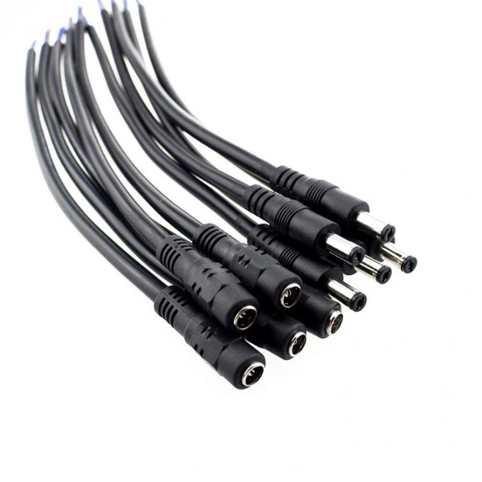 DC 2.1x5.5mm Mannelijke Vrouwelijke Socket Barrel Connector naar Open DC Pigtail Power Cable 5