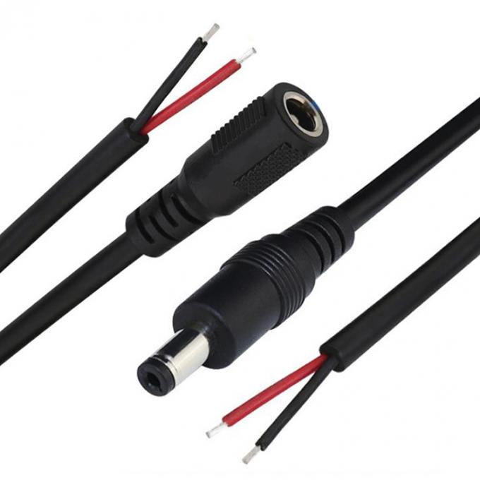 DC 2.1x5.5mm Mannelijke Vrouwelijke Socket Barrel Connector naar Open DC Pigtail Power Cable 6