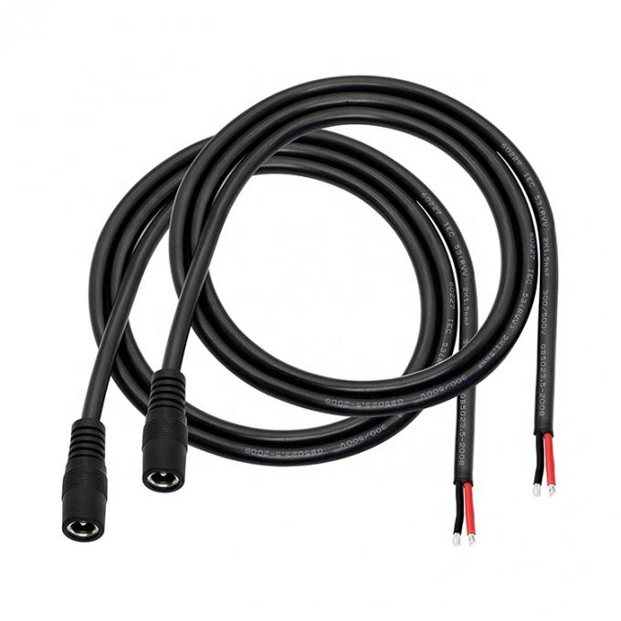 1M 2M 3M DC Supply Input Barrel Jack 2.1x5.5mm Mannelijk Vrouwelijk Socket naar Open Pigtail DC Power Cable 1