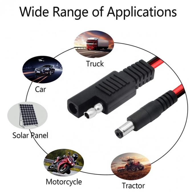 14AWG DC Plug 5.5x2.1mm Male to SAE 2 Pin Connectors Verlengkabel voor Automotive RV Solar Panel 4