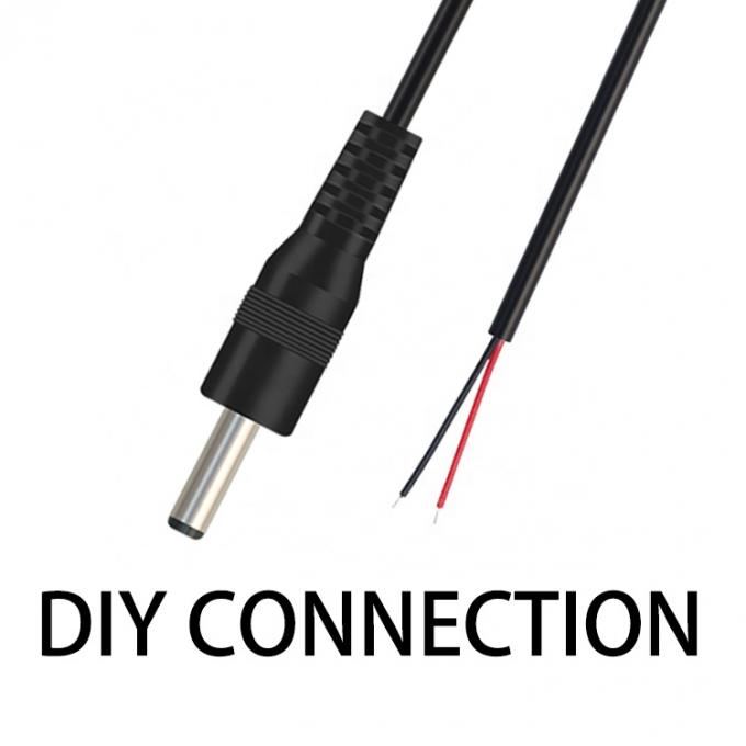 DC Barrel Jack Man 3.5x1.35mm tot Stripped Tined Wire Pigtail Bare End Cable 5