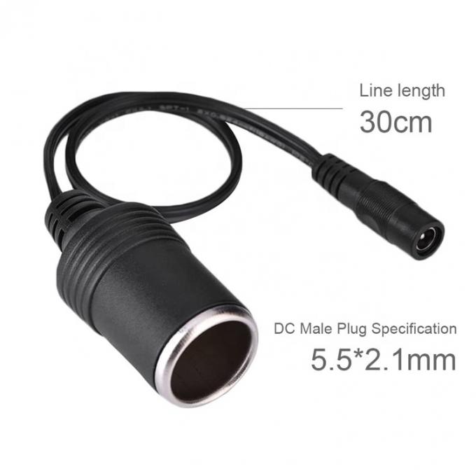 120W 12V 10A Vrouwelijke auto sigaretten stopcontact naar DC 5.5mm x 2.1mm Power Adapter kabel 2