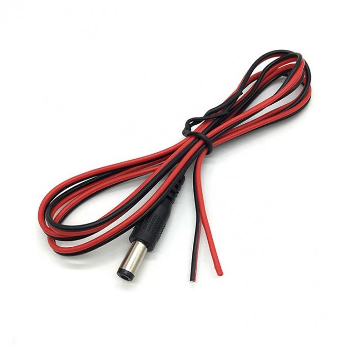 Rood Zwart DC Man 5,5x2,1 mm Lood Jack tot ontdaan Open Bare End Gelast Draadkabel 4