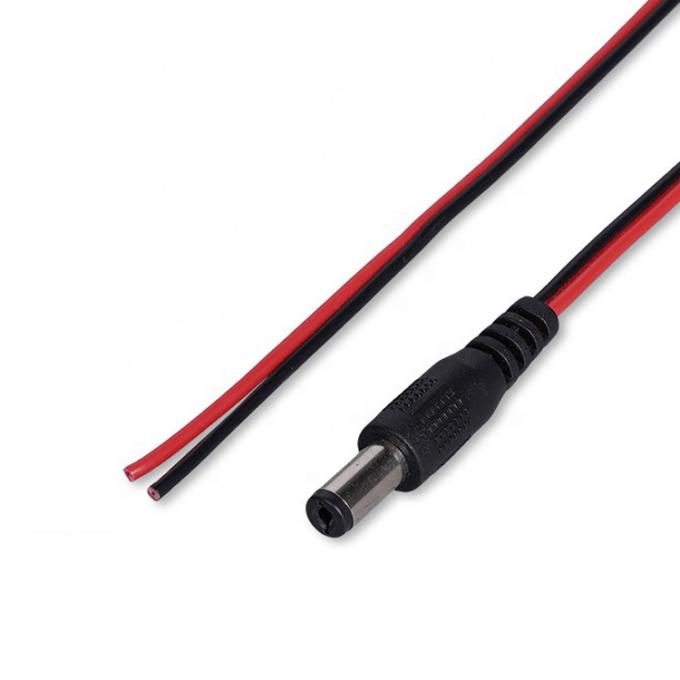 Rood Zwart DC Man 5,5x2,1 mm Lood Jack tot ontdaan Open Bare End Gelast Draadkabel 3