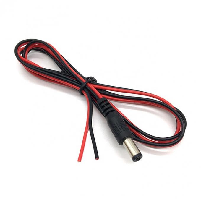 Rood Zwart DC Man 5,5x2,1 mm Lood Jack tot ontdaan Open Bare End Gelast Draadkabel 2