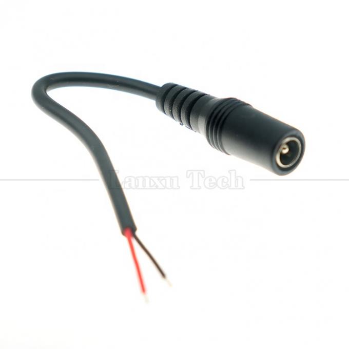 Op maat gemaakte DC Vrouwelijke vat Jack Plug 5.5x2.1mm Connector to Open Tinned Pigtail Wire Cable voor Led Light 2
