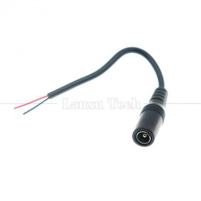 Op maat gemaakte DC Vrouwelijke vat Jack Plug 5.5x2.1mm Connector to Open Tinned Pigtail Wire Cable voor Led Light 1