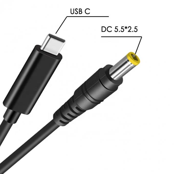 60W 20V 3A USB Type C PD opladen naar DC Jack Power Adapter kabel voor laptop 1