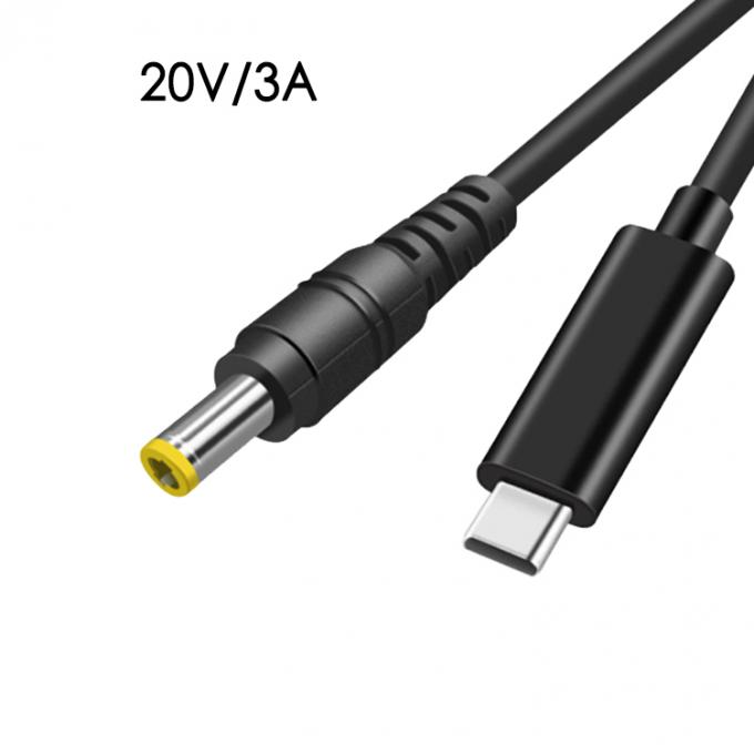 60W 20V 3A USB Type C PD opladen naar DC Jack Power Adapter kabel voor laptop 2