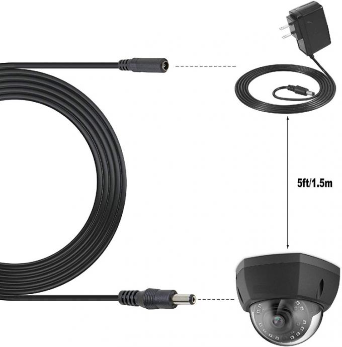 CUSTOM 1m Man tot Vrouw Man tot Man 2,1x5,5 mm DC-verlengkabel 5