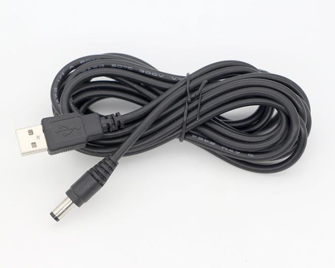 1M 2A 5V USB naar DC 5,5x2,1 mm Barrel Jack Power Charger Cable voor Led Light Lamp Speaker Fan Tablet Camera Router TV Box 8