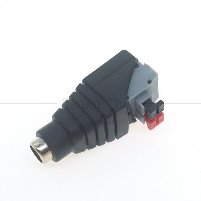 Solderloze drukknop DC 5.5*2.1mm Mannelijke Vrouwelijke Loop Jack tot 2p Draadkabel Connector voor LED Strip Camera 5