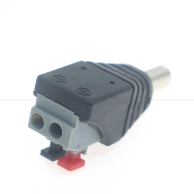Solderloze drukknop DC 5.5*2.1mm Mannelijke Vrouwelijke Loop Jack tot 2p Draadkabel Connector voor LED Strip Camera 4