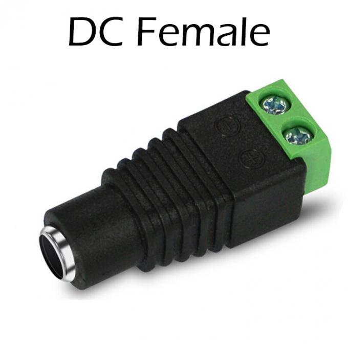 Solderloze 12v 24v 5.5x2.5mm 5.5x2.1mm Vrouwelijke DC-stroom aansluiting Jack Adapter voor CCTV-camera Led Strip Lights 4