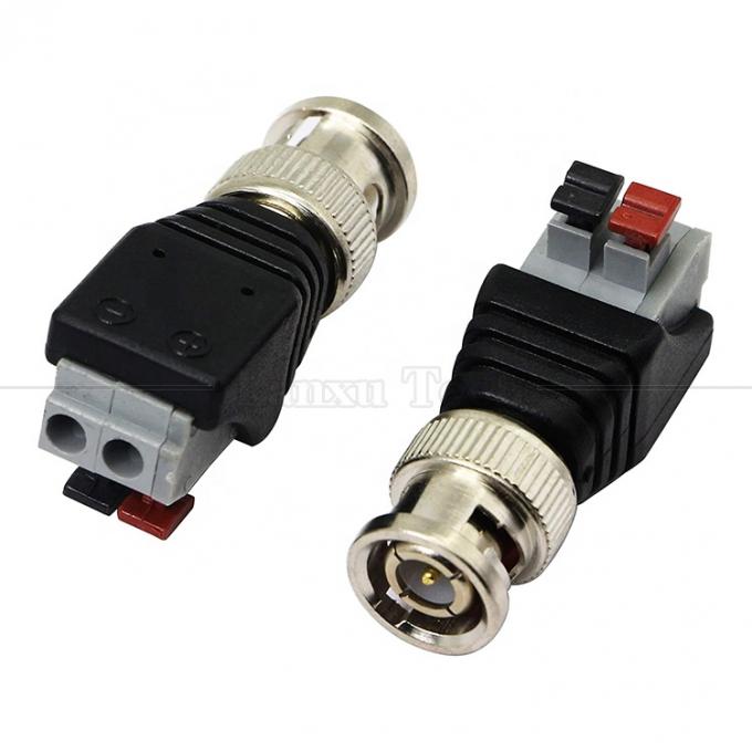 Solderloze schroef terminal 2 Pin drukknop BNC Mannelijke Vrouwelijke connector stroomadapter voor CCTV camera 2