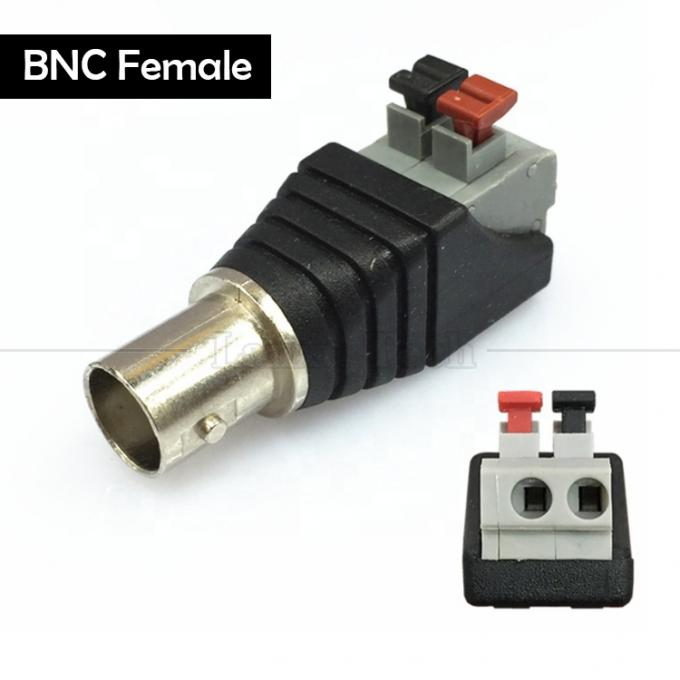 Solderloze schroef terminal 2 Pin drukknop BNC Mannelijke Vrouwelijke connector stroomadapter voor CCTV camera 5