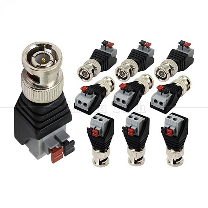 Solderloze schroef terminal 2 Pin drukknop BNC Mannelijke Vrouwelijke connector stroomadapter voor CCTV camera 6