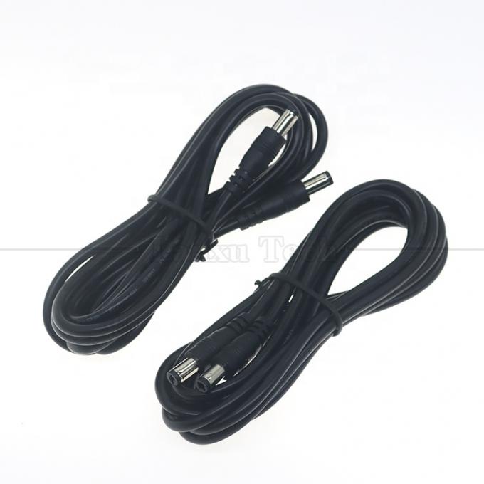 Custom 16AWG 18 20 22 24 26 28 AWG Man tot Man 5.5x2.1mm 5.5x2.5mm 3.5x1.35mm 12V DC Plug Power Supply Extension Cable voor CCTV 4