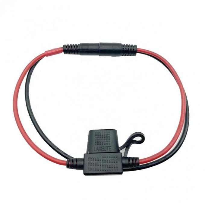 10A Fuse DC Jack 5.5x2.1mm naar SAE Plug Power Extension Cable voor motorfiets zonnepaneeloplader 4