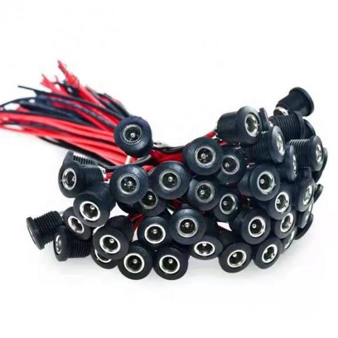 Panel Mount Draad DC Socket Vrouwelijke Jack 5.5x2.1mm tot 2 Draden Open Pigtail End Cable 8