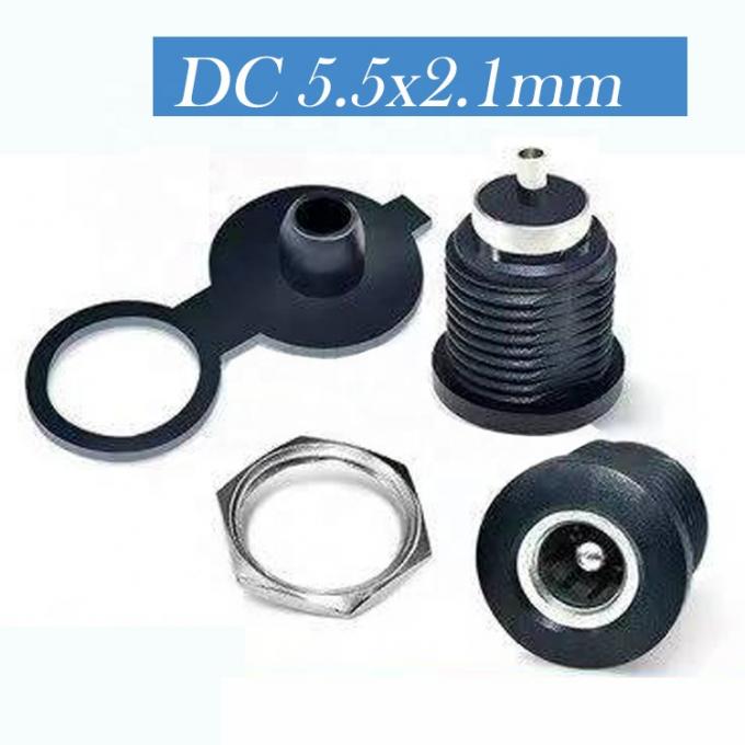 Panel Mount Draad DC Socket Vrouwelijke Jack 5.5x2.1mm tot 2 Draden Open Pigtail End Cable 6