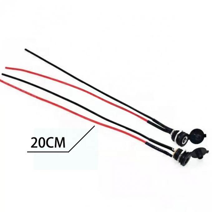 Panel Mount Draad DC Socket Vrouwelijke Jack 5.5x2.1mm tot 2 Draden Open Pigtail End Cable 7