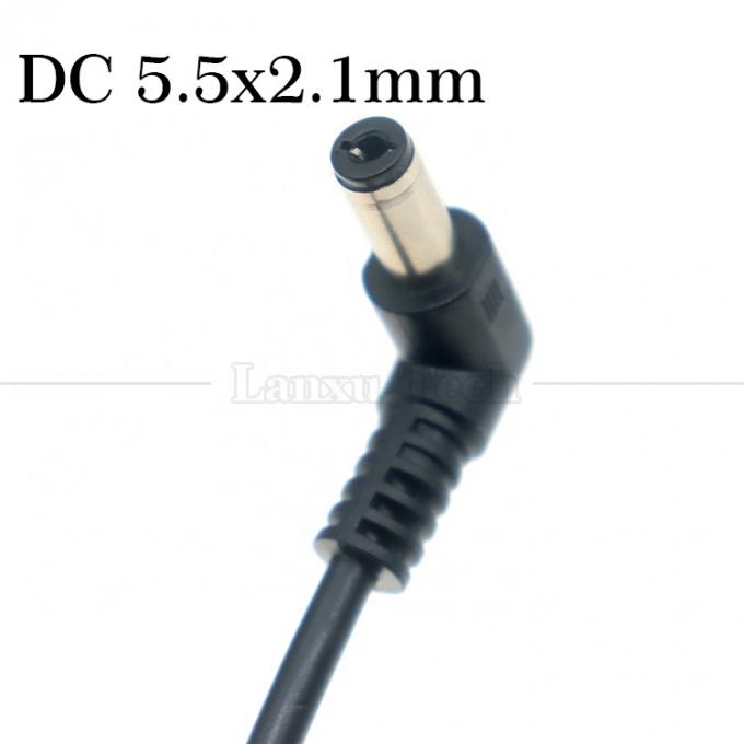 12V 24V Mannelijk naar Mannelijk DC Hoek Plug Jack Connector 5.5*2.1mm Power Supply Extension Wire Cables 2