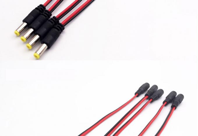 30 cm DC 5.5x2.1mm Mannelijk Vrouwelijk tot Dubbele Alligator Clips Stroomvoorziening DC Kabel 4