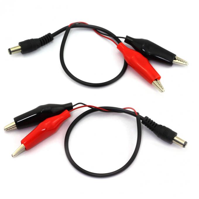30cm DC-vat Jack 5.5x2.1mm Mannelijk Vrouwelijk tot Dual Alligator Clips Stroomvoorziening DC-kabel voor CCTV-camera 6