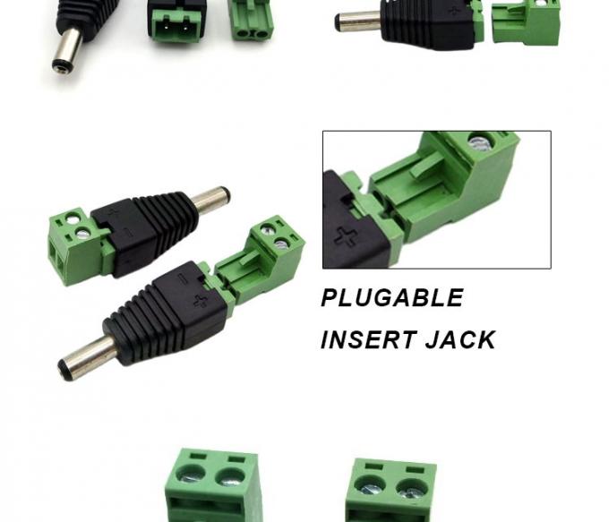 Solderless Insert Manlijk Vrouwelijk 2.1 X 5.5mm DC Jack Connector Power Terminal Plug Adapter voor LED Strip CCTV Camera 1