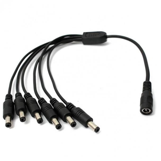 1 tot 6 manieren 1 Vrouw tot 6 Man 5.5x2.1 mm DC stroomtoevoer Splitter kabel voor CCTV camera LED strip 5